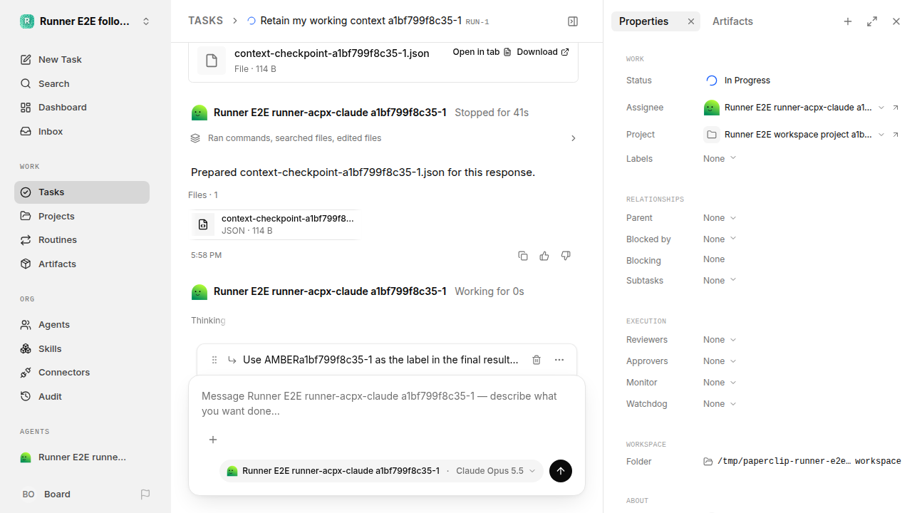 Stopped task stays idle before explicit user resumption for followup-stop-resume.runner-acpx-claude.local.followup-stop-resume