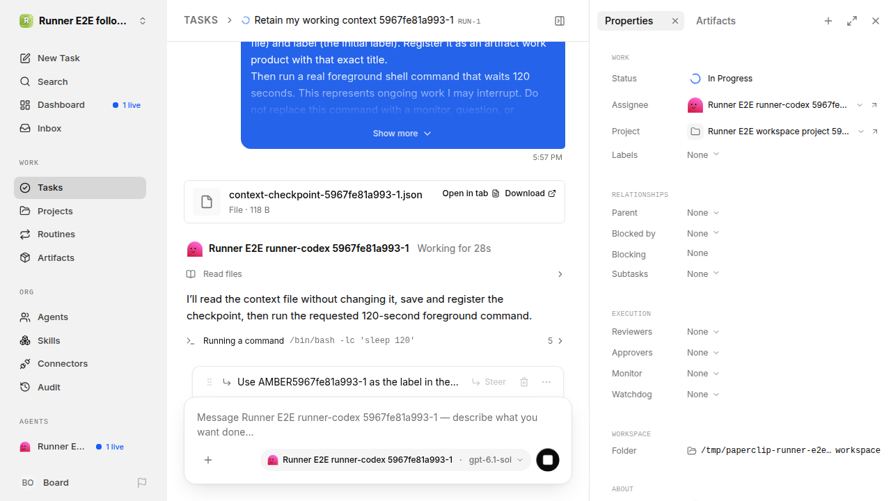Follow-up persisted during original active work for followup-stop-resume.runner-codex.local.followup-stop-resume